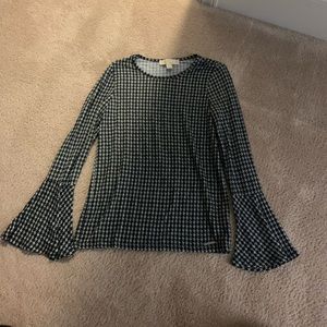 Michael Kors long sleeve houndstooth shirt